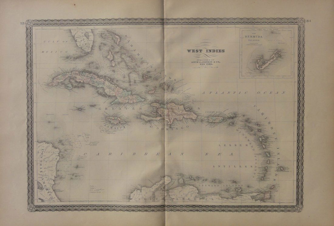 Map of West Indies, 1868 (1 of 8)