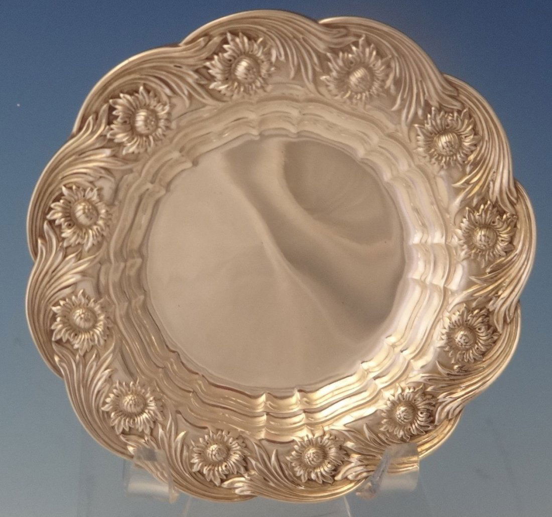 Chrysanthemum by Tiffany sterling butter pat plate (1 of 3)