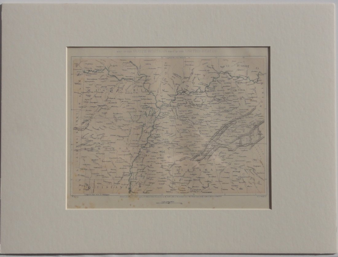 Map of Southwestern States of United States, 1864: Original engraving published by Virtue, Yorston & Co, 1864. Dimensions: 17" x 14 1/2" This item ships from Ocean View, DE.
