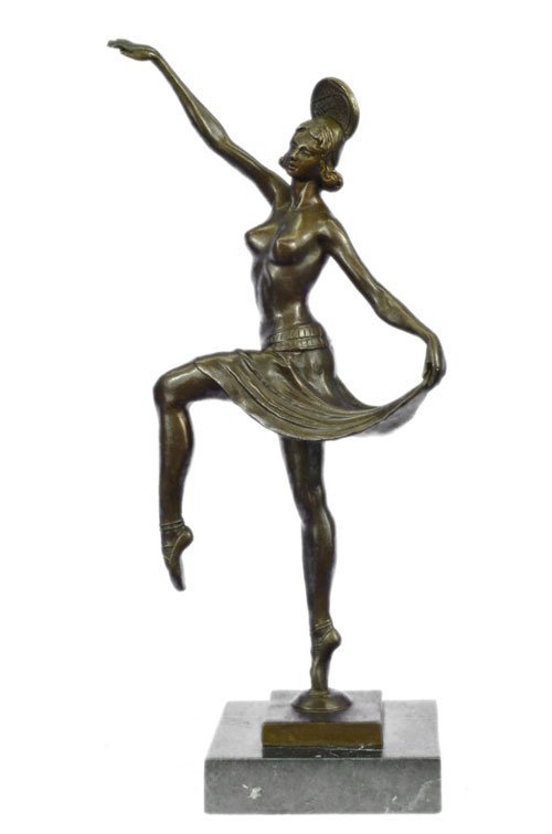 great looking bronze sculpture on marble base (1 of 10)