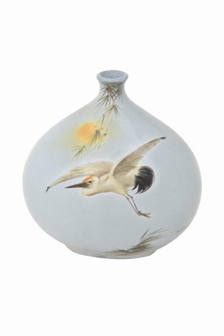 Royal Doulton Burslem Titanian Flying Stork Vase, H. (1 of 1)