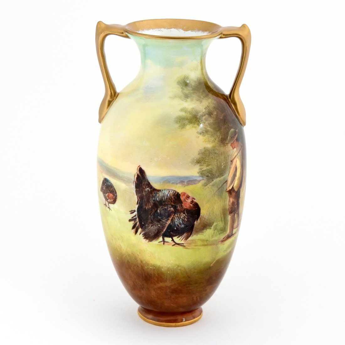 Royal Doulton Burslem Turkeys Vase, H. 8.25" (1 of 1)