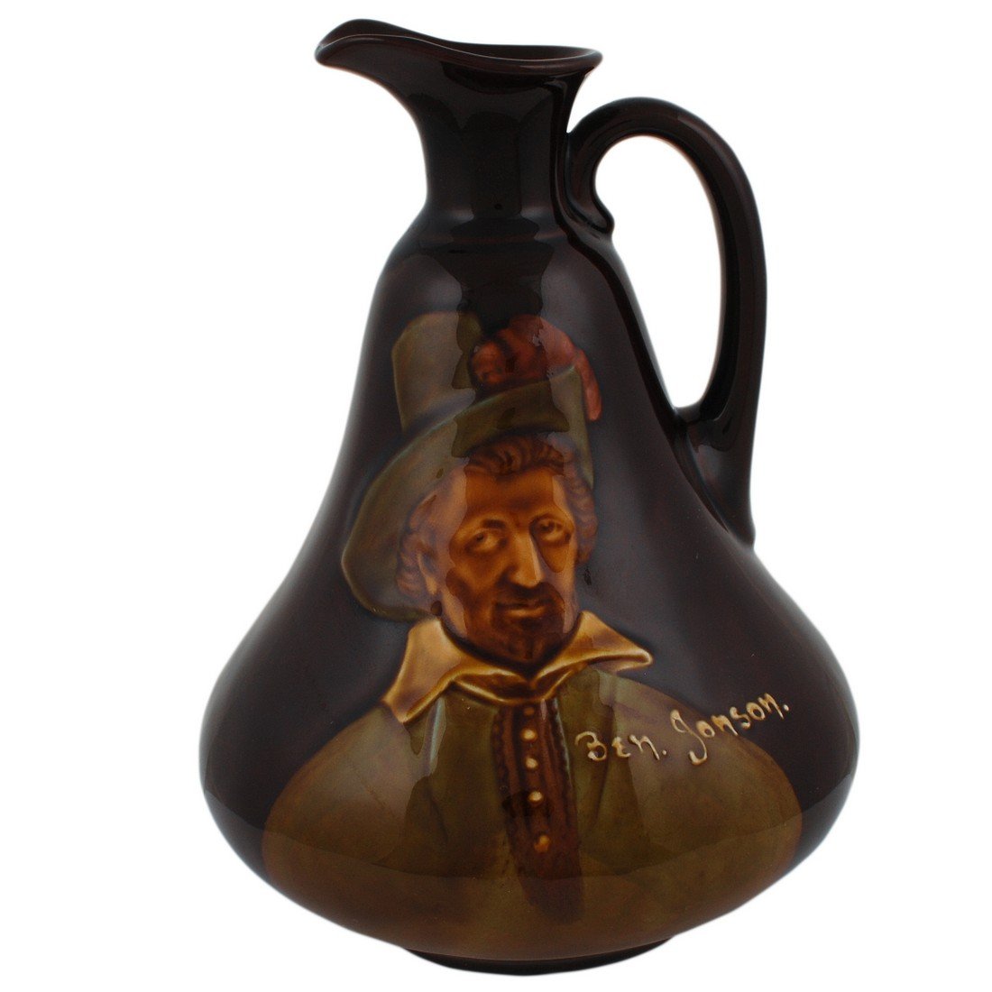 Royal Doulton Kingsware Ben Johnson Flask, H. 7": Royal Doulton Kingsware Ben Johnson Flask, H. 7" Free shipping for this item within the continental US.