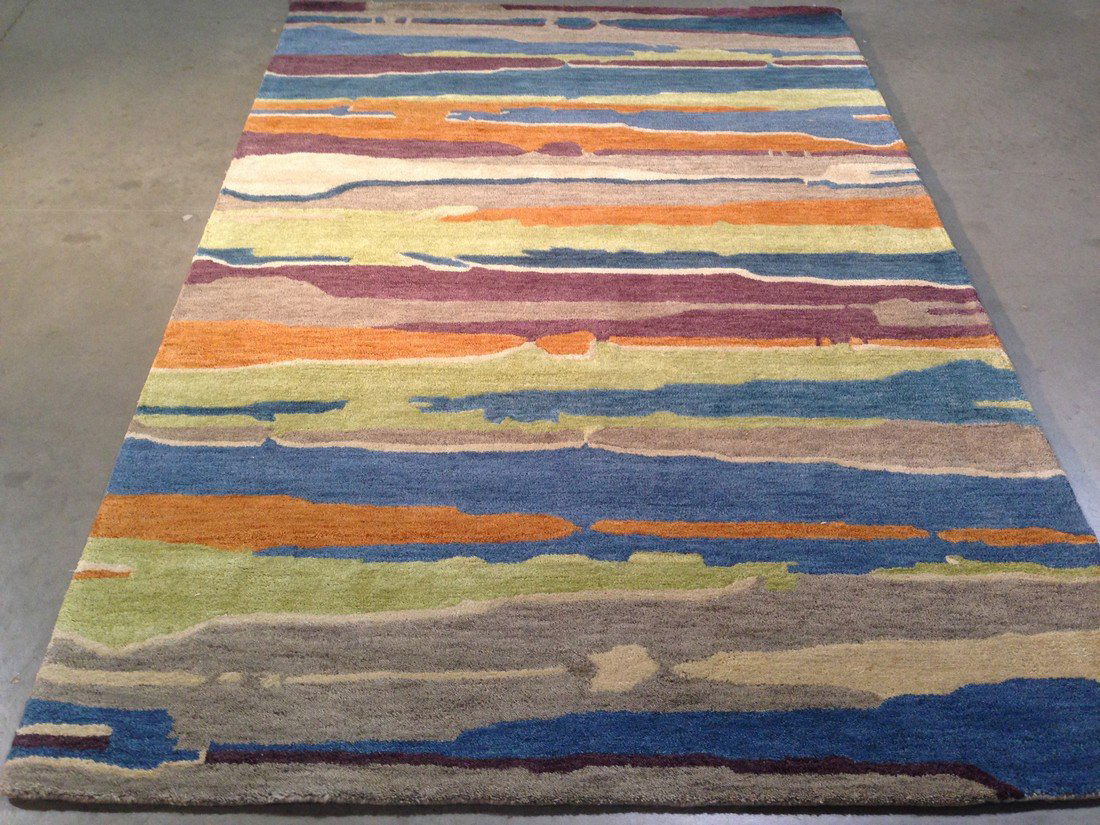 5x8 CONTEMPORARY & COLORFUL DESIGN HAND MADE , WOOL (1 of 5)