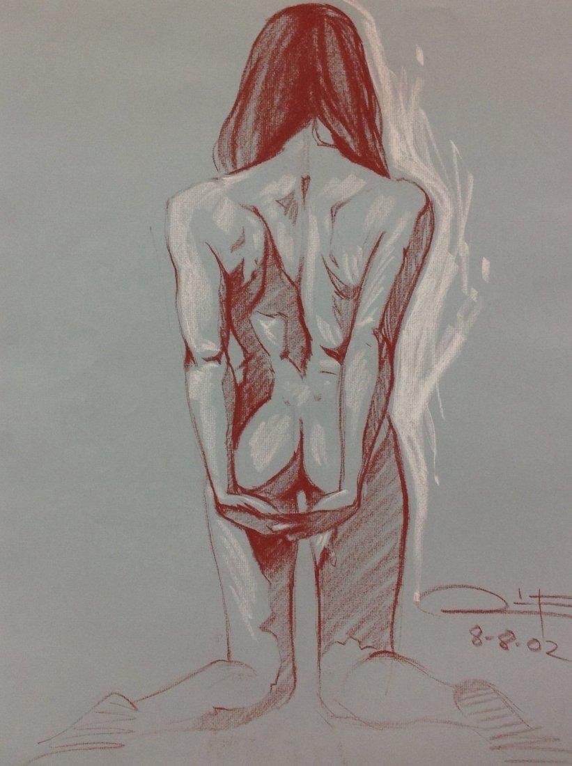 Nude Charcoal Sketch - unidentified signature: Nude Charcoal Sketch - Signed and Dated. We can't make out the signature. Buyer Pays Shipping Ships from California Reference Number: FNG1-12