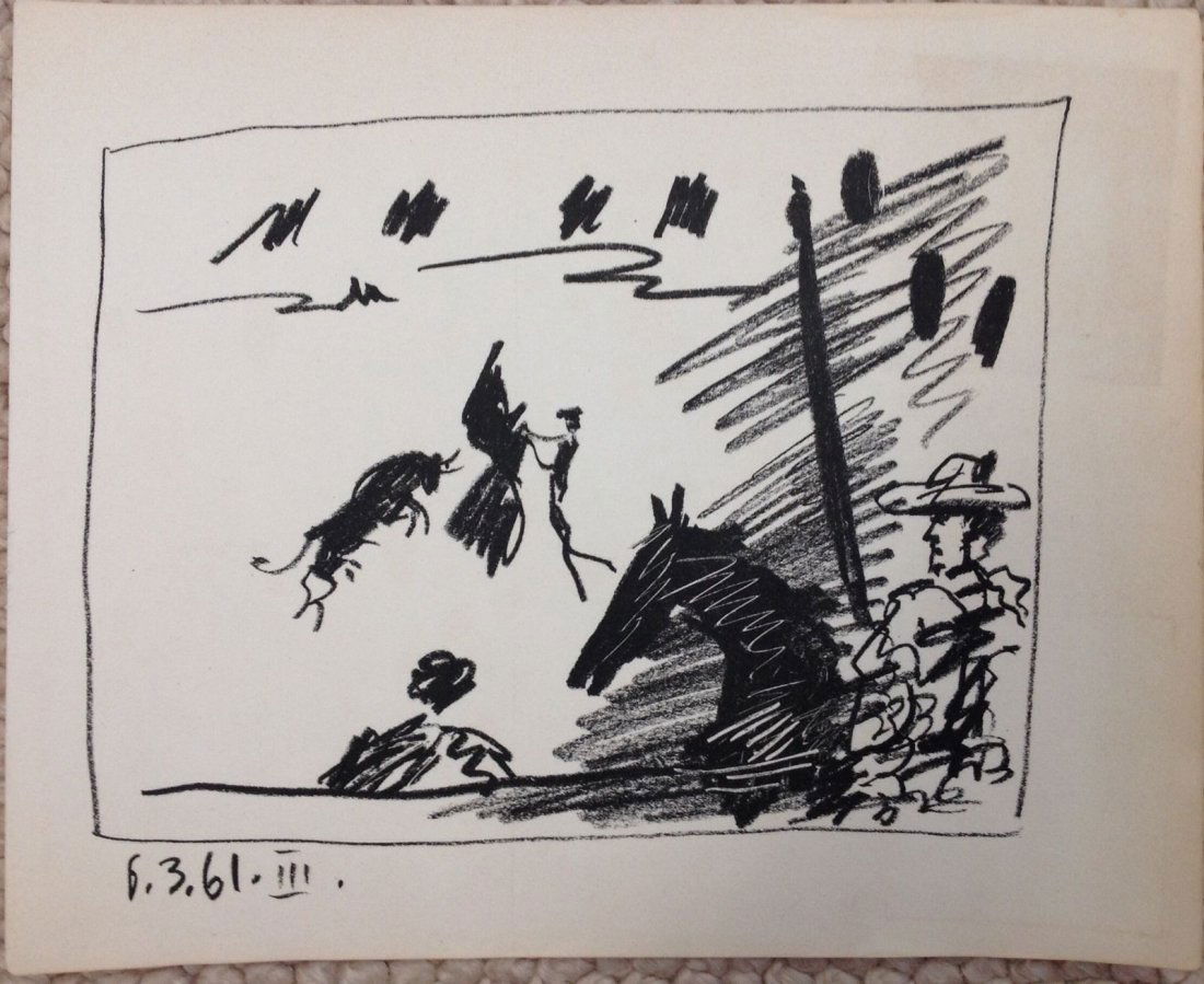 PABLO PICASSO - Jeu De La Cape from "A Los Toros Avec" (1 of 4)