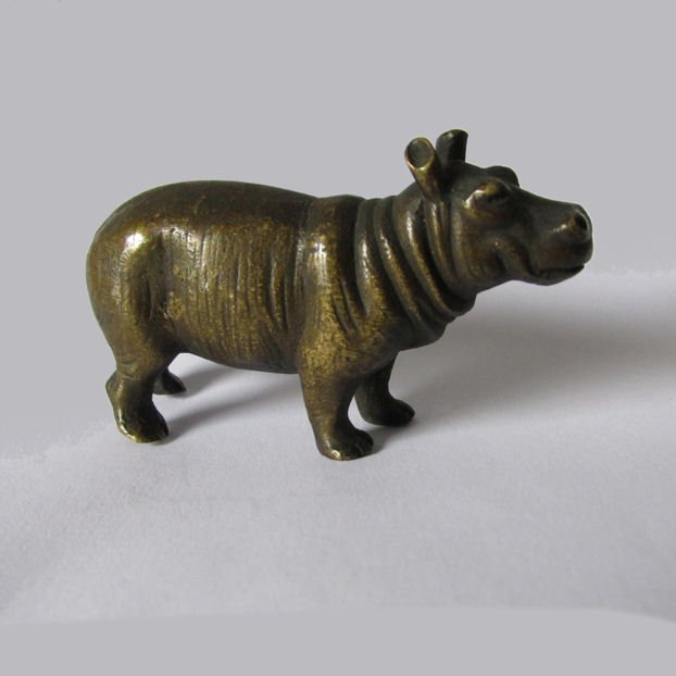 Miniature Vienna Bronze of a Hippopotamus (1 of 3)