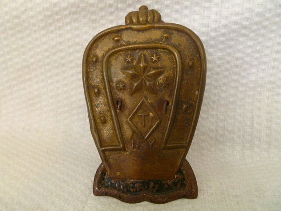 Antique Brass Star Embossed Letter or Bill Clip (1 of 5)