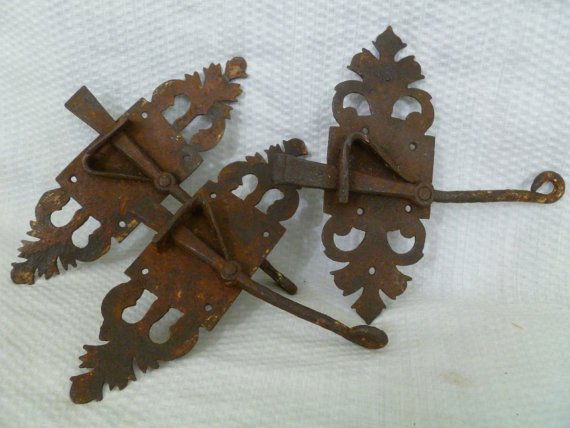 Antique 19th Century Wrought iron Latchers (1 of 5)
