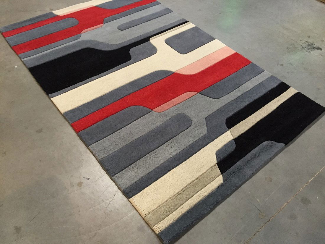 6x8 CONTEMPORARY & COLORFUL DESIGN HAND MADE , WOOL (1 of 5)