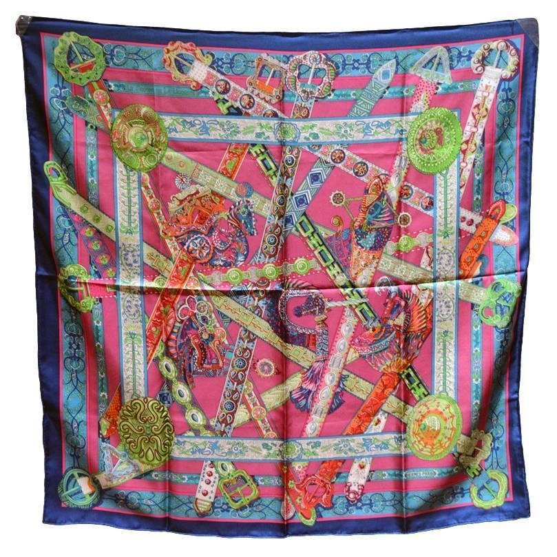 Stunning Hermes Le Songe de la Licorne Silk Scarf in (1 of 7)
