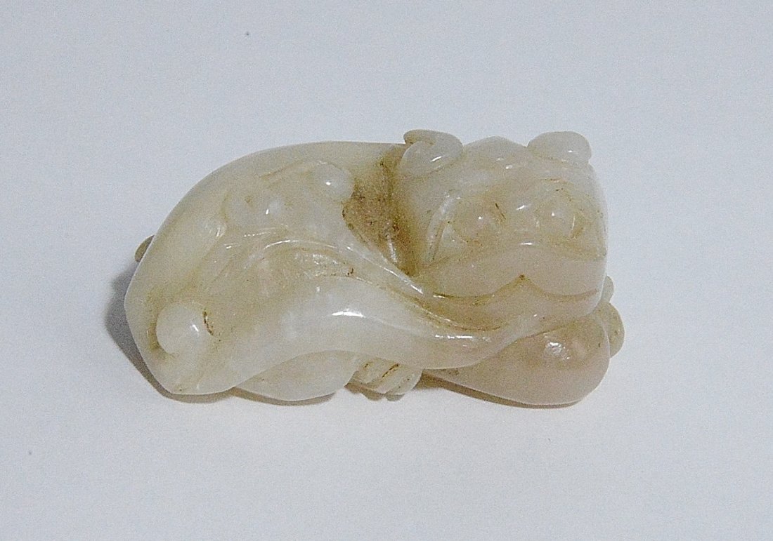 Nice Hand Carved Chinese Antique Jade Table Ornament (1 of 3)