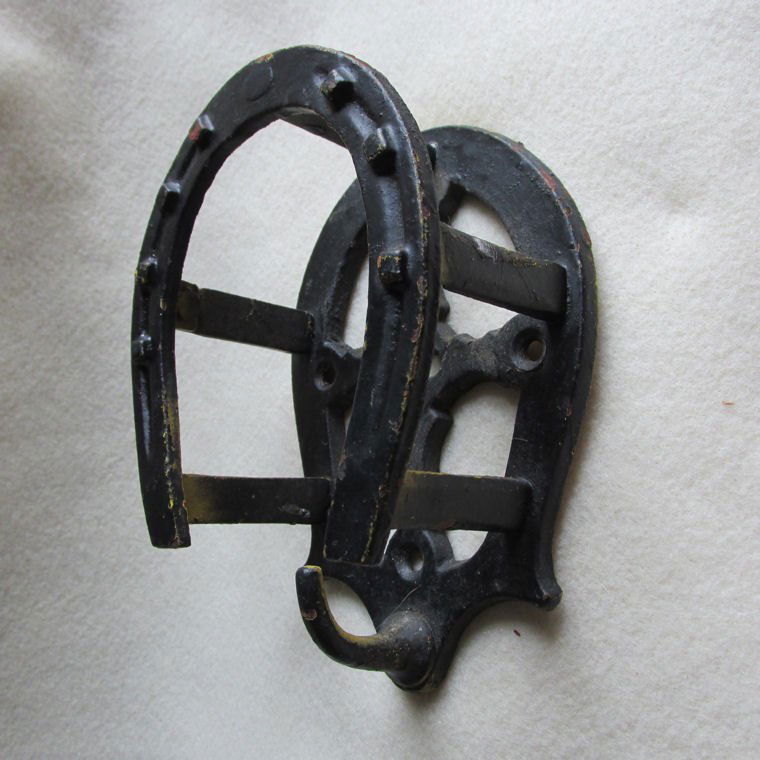 Antique Cast Iron Harness Hanger, Horse Shoe Wall Hook (1 of 3)