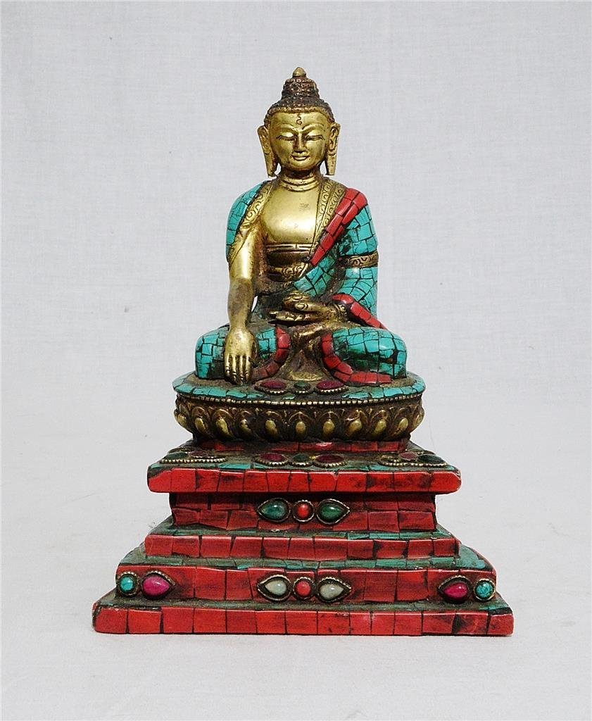 Chinese Sino-Tibetan Gilt Bronze Seated Buddha Figure (1 of 5)