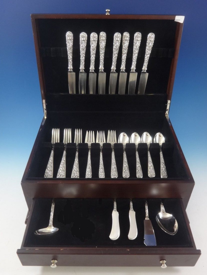 Repousse by Kirk Sterling flatware set (1 of 7)