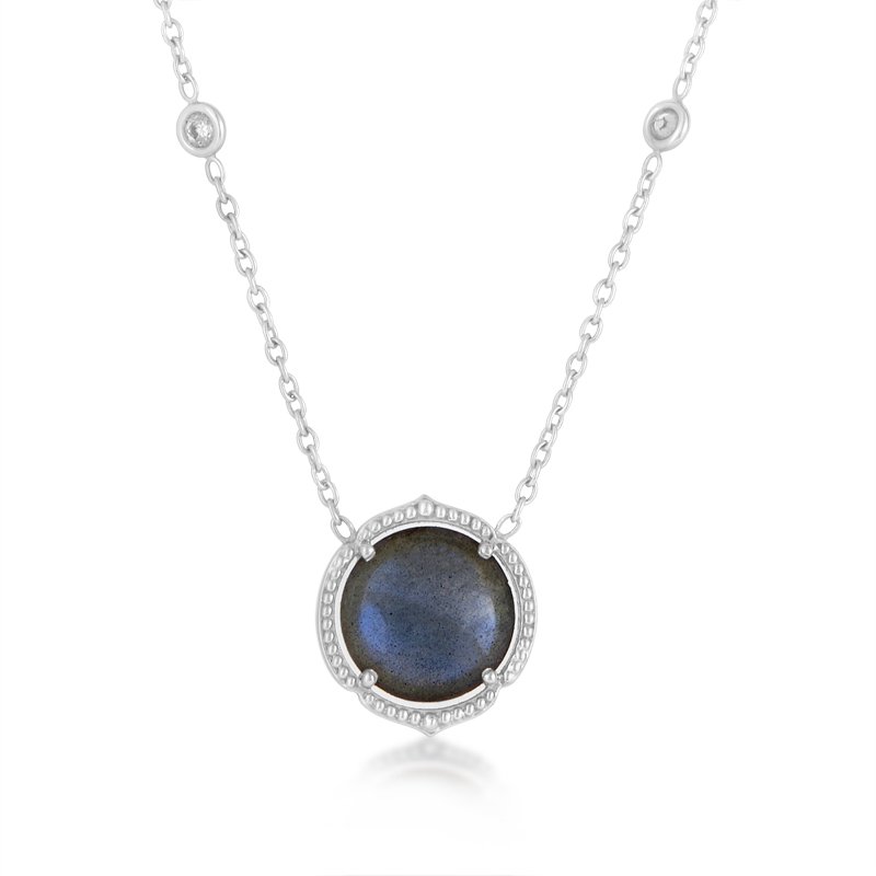 Penny Preville 18K White Gold Moonstone & Diamond Neck (1 of 3)