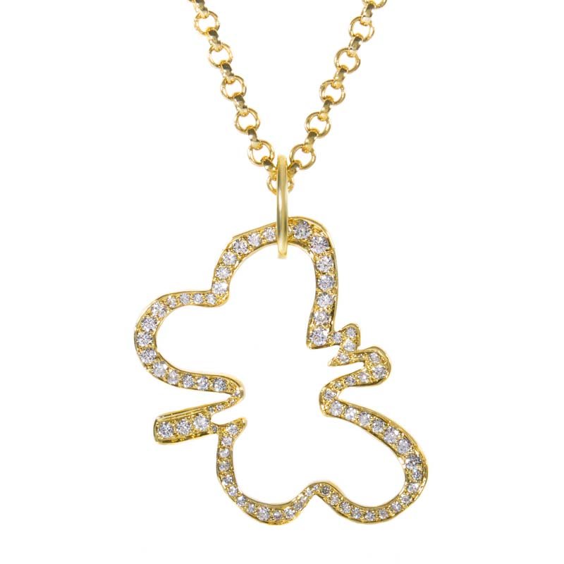 18K Yellow Gold & Diamond Butterfly Pendant Necklace: This pendant necklace from Robert Lee Morris has a whimsical design that sparkles with a rare beauty. The necklace is made of 18K yellow gold and features a butterfly-shaped pendant set with ~1.10ct o