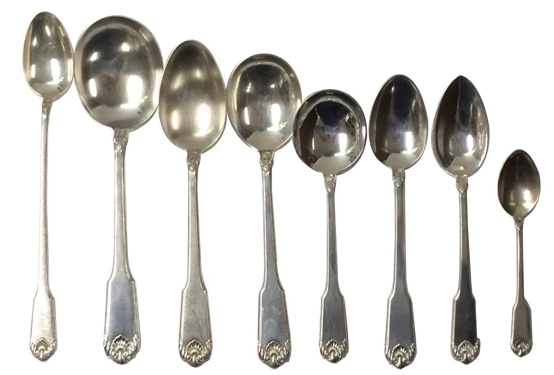 4 Queens Lace Sterling Silver Forks by international 7-3//4 inch fork