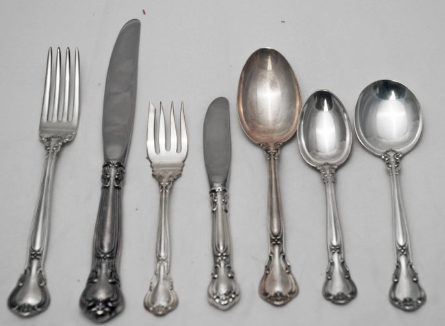 Gorham Chantilly Sterling Silver Flatware - 82 pieces (1 of 5)