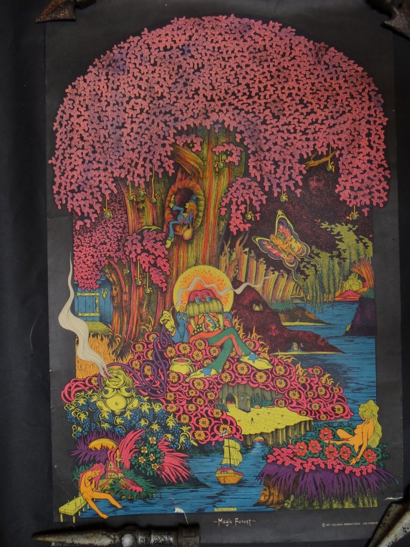 Joe Petagno Black Light Psychedelic “Magic Forest” 1971 (1 of 7)