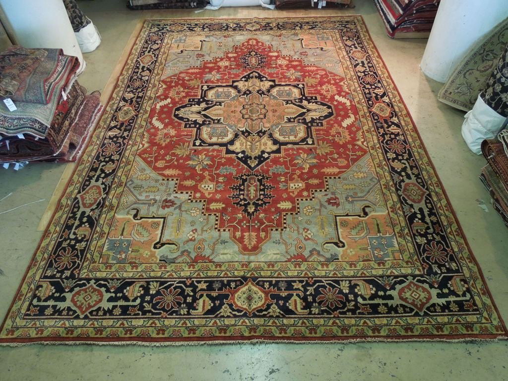 Antique reproduction large 18'x12' Hand made Heriz (1 of 6)