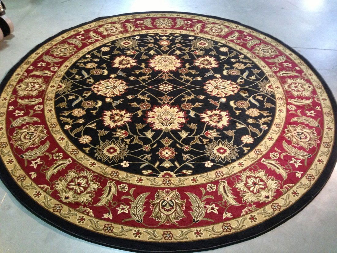 8 FT ROUND CLASSIC MAHAL DESIGN AREA RUG (1 of 3)