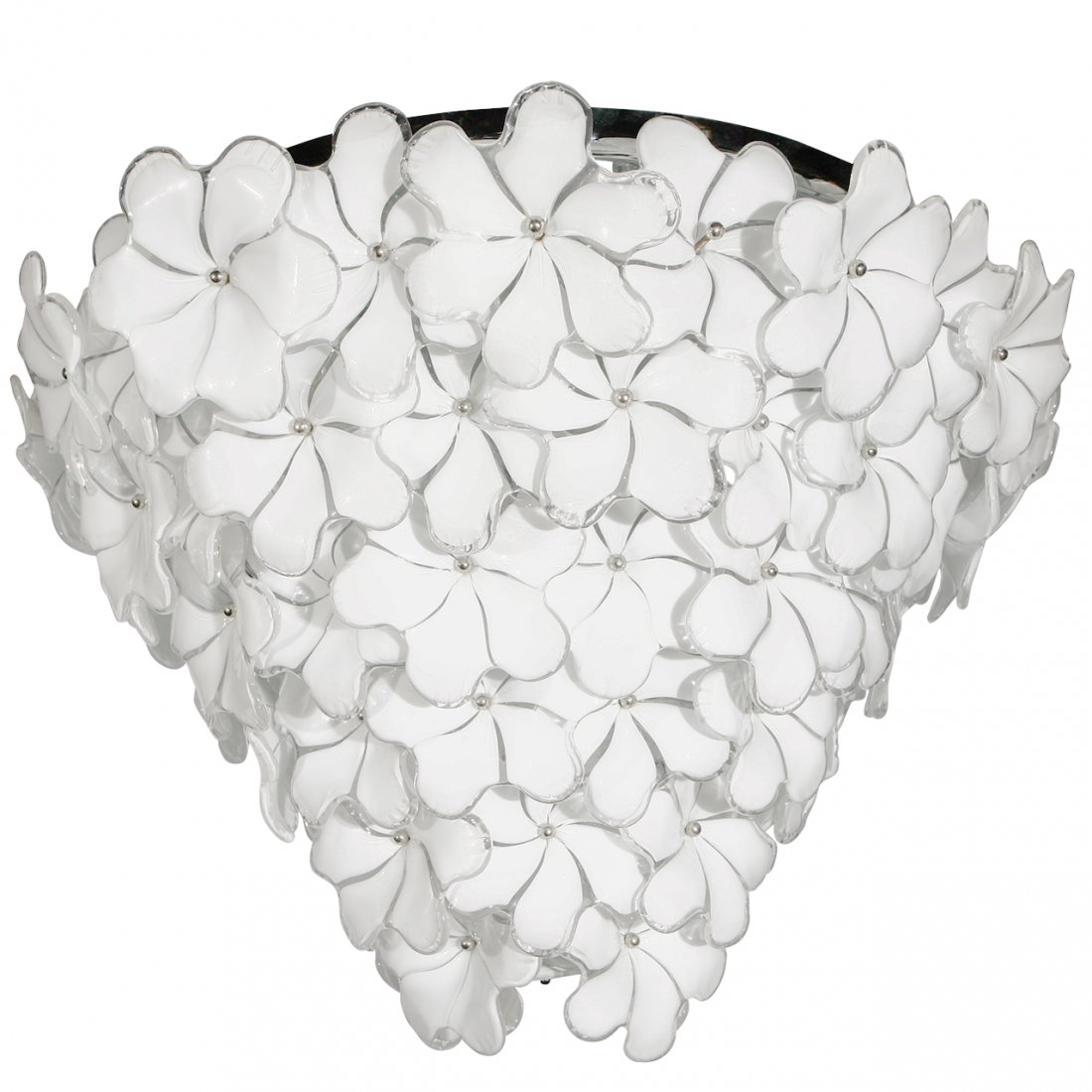 Murano White Flowers Chandelier (1 of 9)