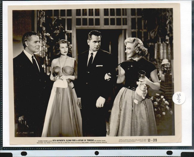 GLEN FORD SIGNED 8 X 10 PHOTOGRAPH: GLEN FORD SIGNED 8 X 10 PHOTOGRAPH FROM THE MOVIE "AFFAIR IN TRINIDAD." THE AUTTHENTICITY OF THIS ITEM IS GUARANTEED BY TODD MUELLER AUTOGRAPHS This item ships from New York, NY