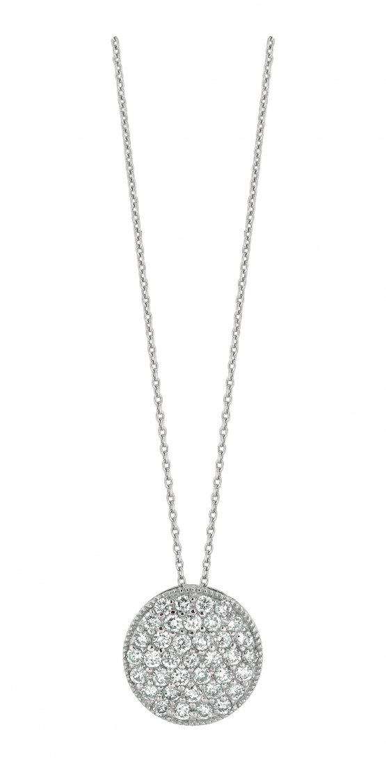 Diamond round necklace (1 of 1)