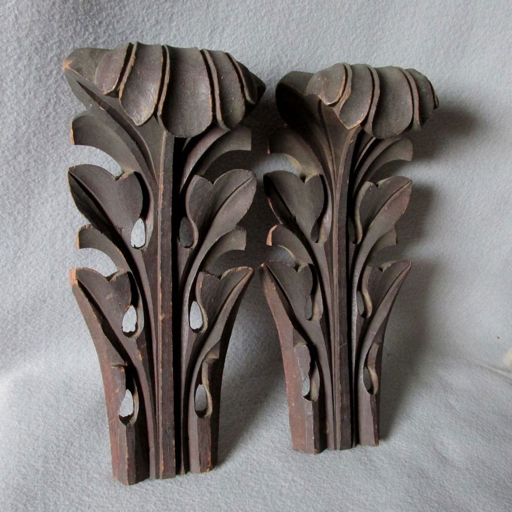 Pr Antique Acanthus Leaf Architectural Elements