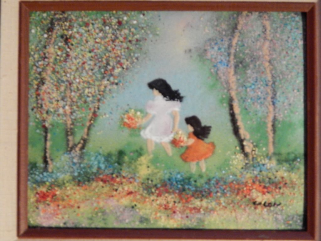 Cardin . Vintage Enamel on Copper Painting . (1 of 7)