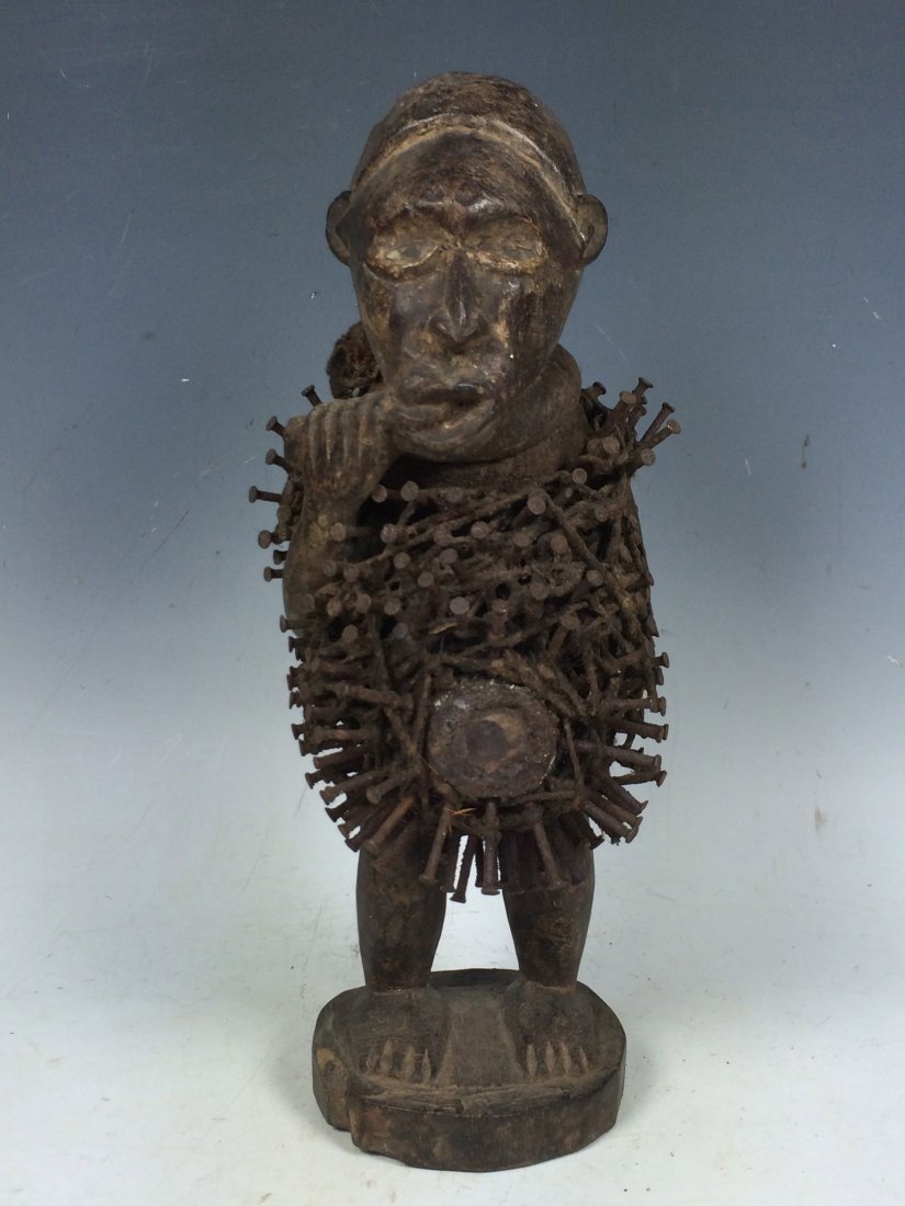 Carved Wooden Bacongo Fetish Statue (1 of 5)