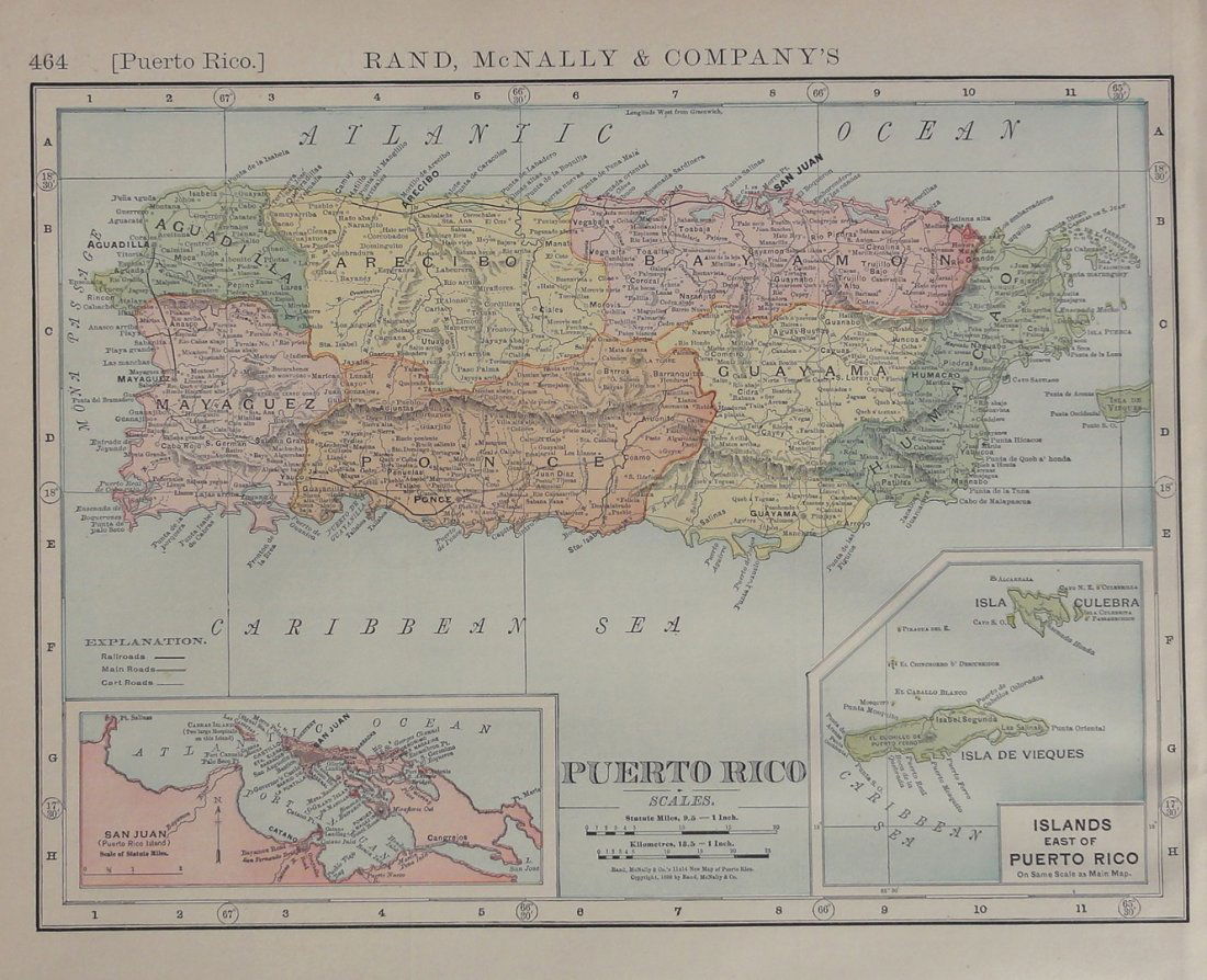 Map of Puerto Rico (San Juan & Vieques), 1895 (1 of 9)