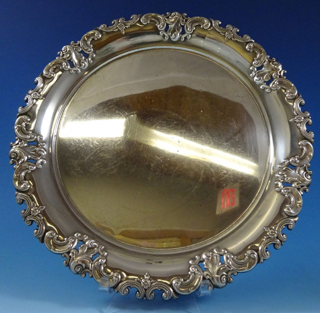 Grande Baroque by Wallace sterling 11 1/4" salver (1 of 3)