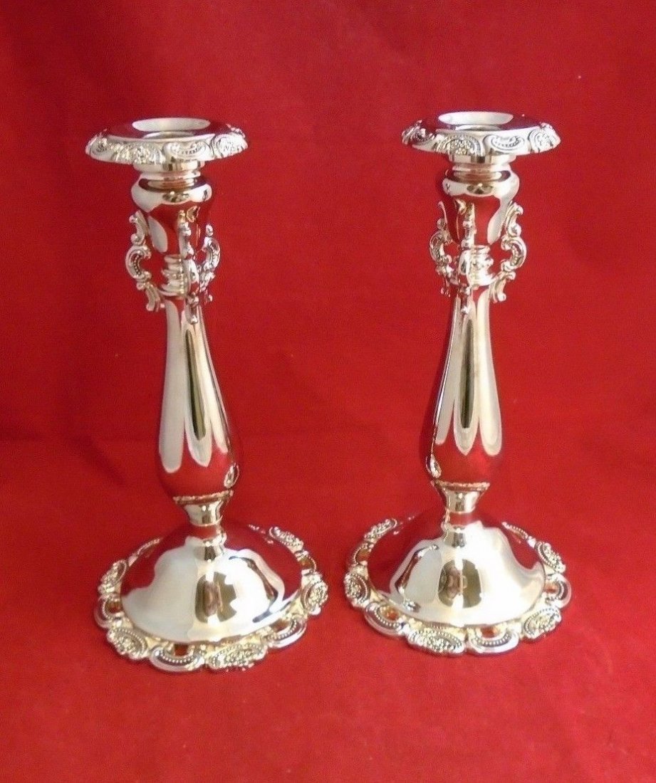 Baroque by Wallace pair tall candlestick (1 of 4)