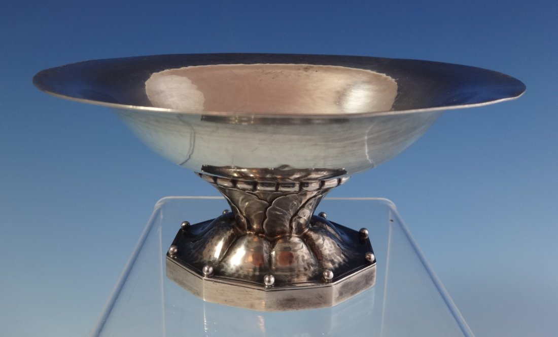 Georg Jensen Sterling dish #42D hammered (1 of 4)
