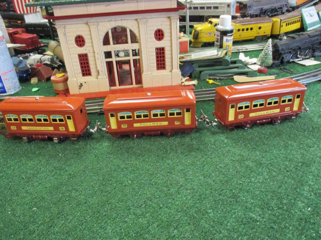 LIONEL PRE WAR TIN TYPE PASSENGER SET RESTORED (1 of 10)