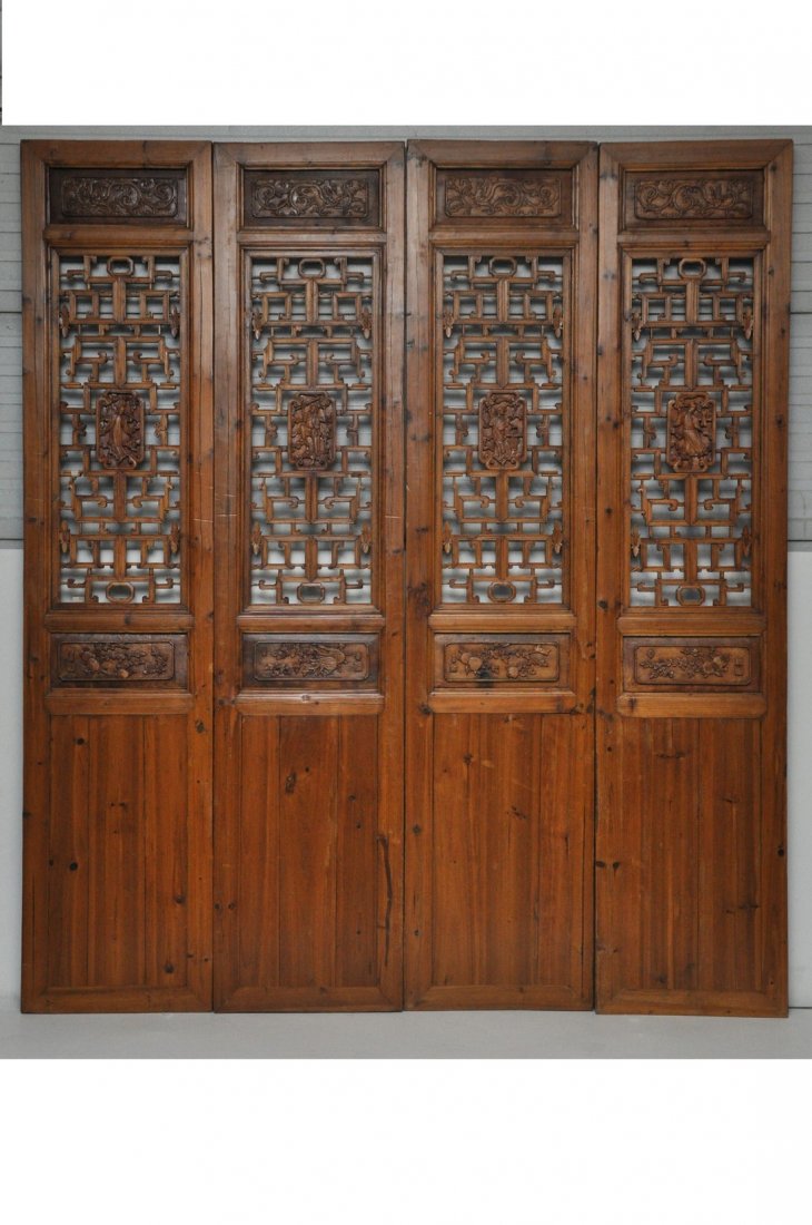 Set of Four Antique Panels from Anhui Province (1 of 8)