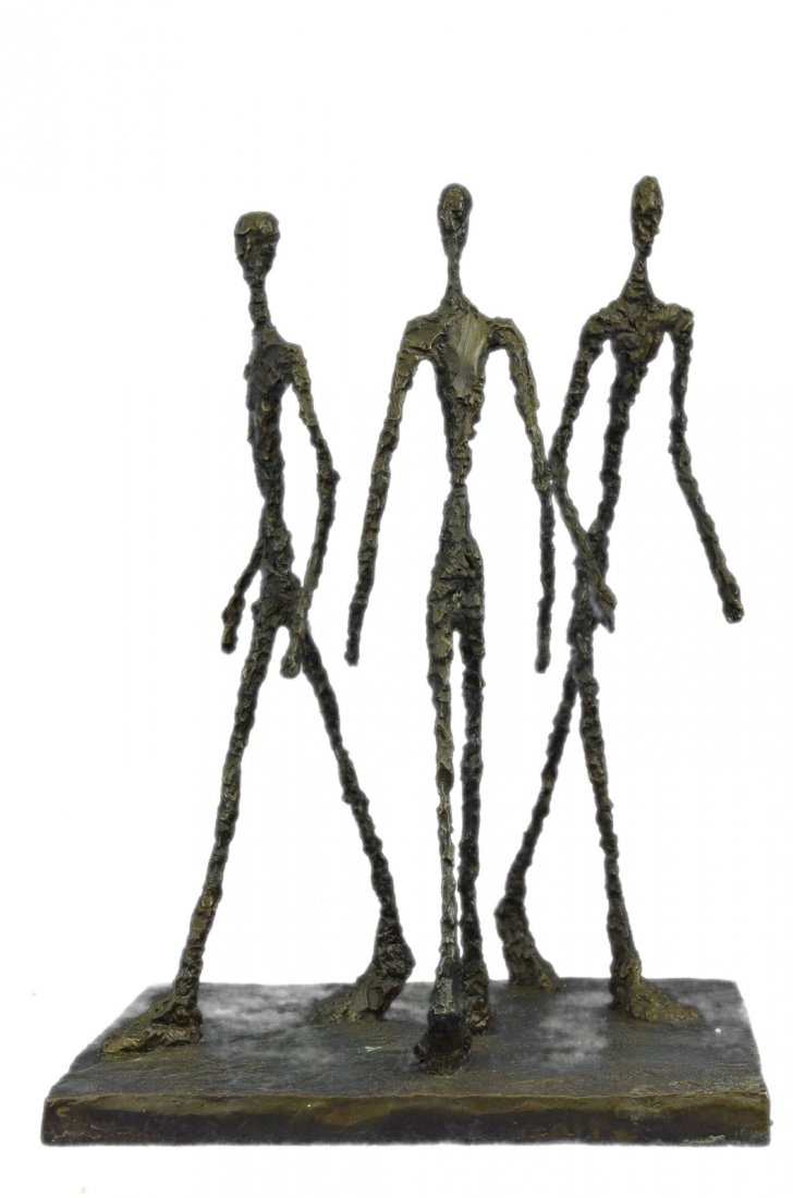 Three Walking Man Hot Cast Bronze Sculpture (1 of 6)