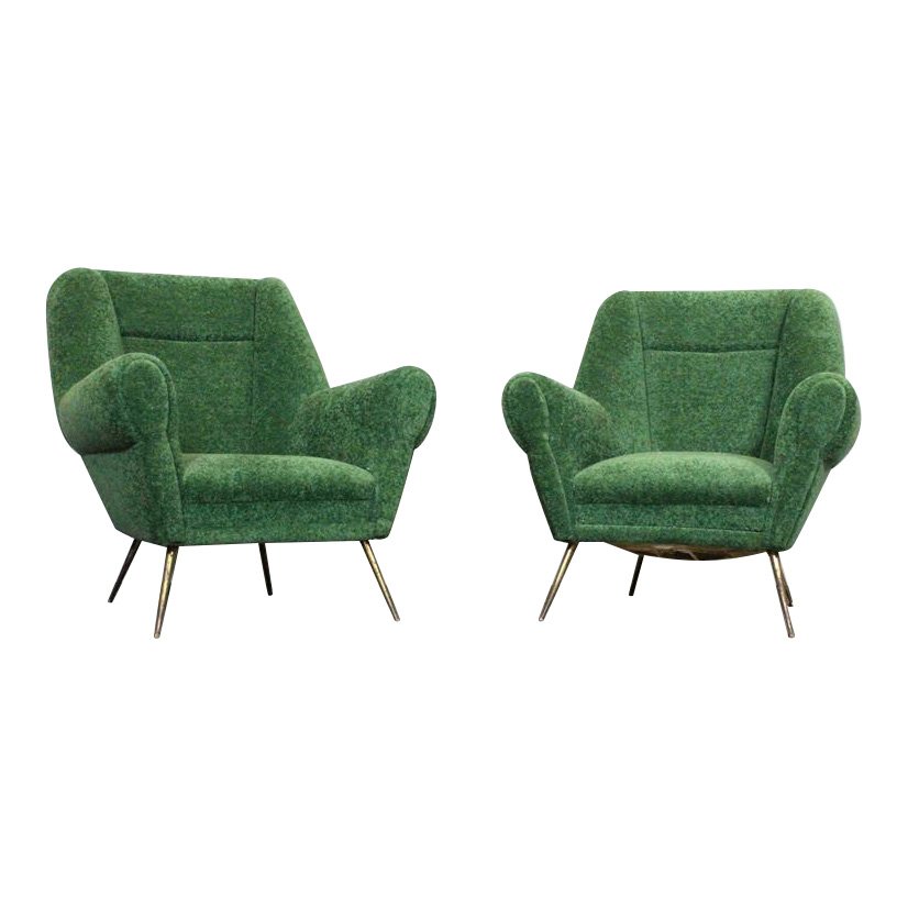 Pair of green lounge chairs (1 of 5)