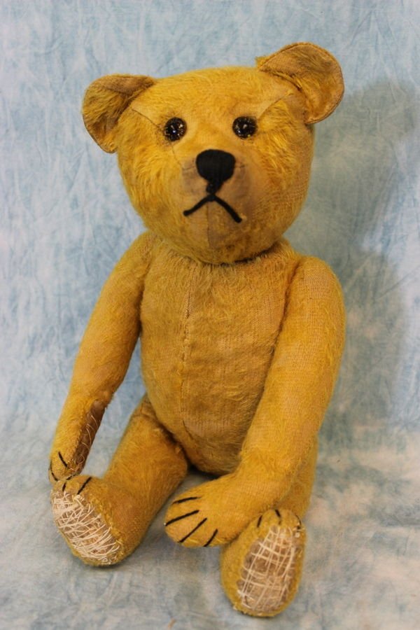 19" No No Antique Mohair Teddy Bear Glass eyes 4 black (1 of 8)