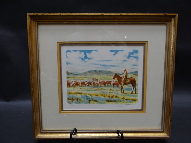 Jess Cooper “Cowboy Watch” Color Lithograph P605 (1 of 5)