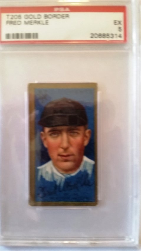 1911 Fred Merkle T205 t-205 PSA 5 Giants Baseball (1 of 1)