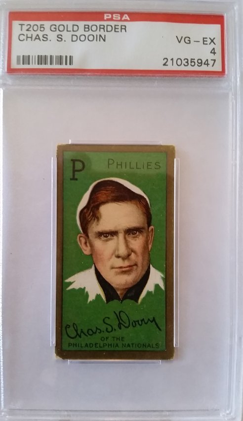 1911 Chas S. Dooin T205 t-205 PSA 4 Phillies baseball: Up for auction is a 1911 Chas S. Dooin T205 t-205 PSA 4 with a Piedmont back. A great card. No Reserve. Free shipping within the USA, International shipping (additional charges will apply) Item ships 