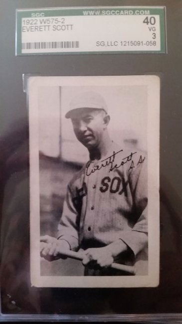 1922 W575-2 Everett Scott Red Sox SGC (1 of 1)