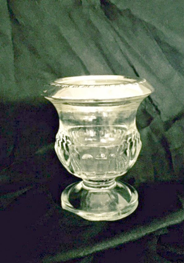 TOOTHPICK HOLDER CRYSTAL STERLING SILVER ANTIQUE (1 of 1)