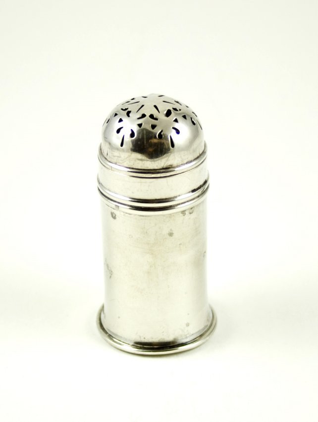 ANTIQUE SHAKER SALT OR PEPPER OR SUGAR? HALLMARK (1 of 1)