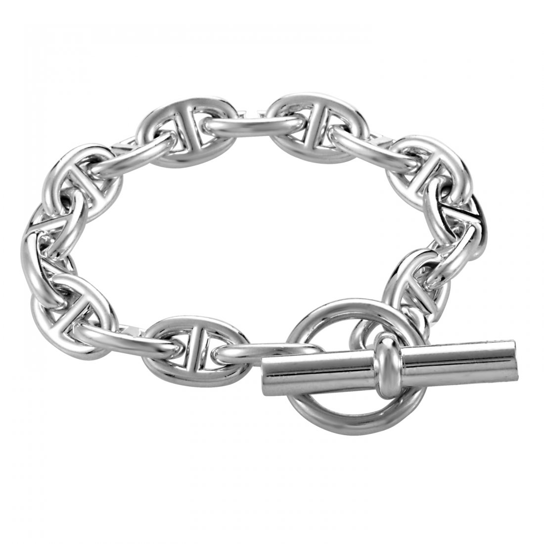 Hermès: Chaîne d'Ancre Silver Toggle Bracelet (1 of 3)
