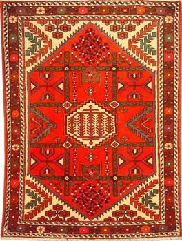 Persian Rug Saveh Hand Knotted 4'11" X 3'7" (1 of 1)