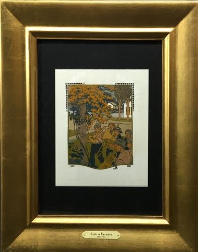 GUSTAVE BAUMANN 'JUNE' WOODBLOCK PRINT (1 of 5)